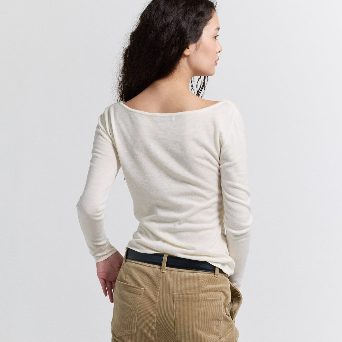 Drape Neck Knitトップス