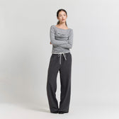 Drape Neck Knitトップス