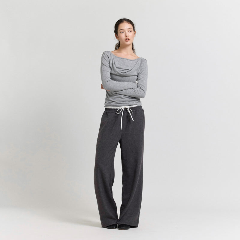 Drape Neck Knitトップス