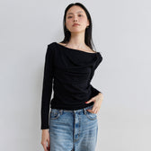 Drape Neck Knitトップス