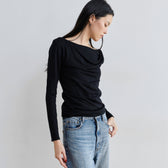Drape Neck Knitトップス