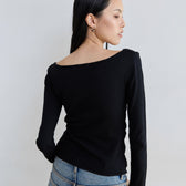 Drape Neck Knitトップス