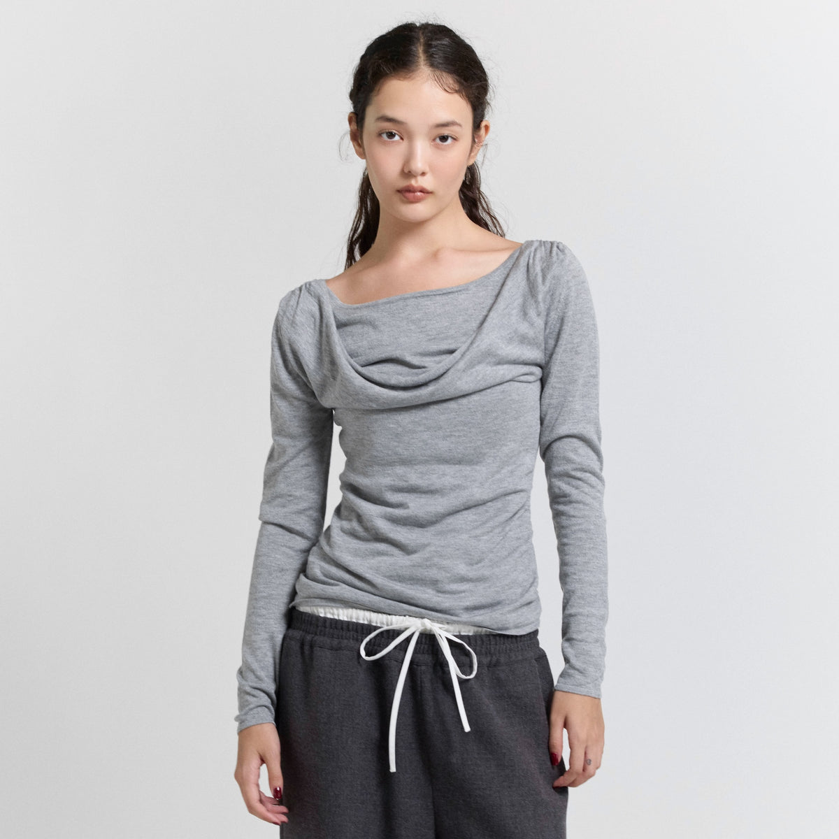 Drape Neck Knitトップス