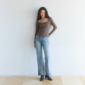 Supima Cotton U-Neck Long Sleeve