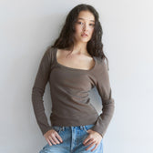 Supima Cotton U-Neck Long Sleeve