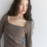 Supima Cotton U-Neck Long Sleeve