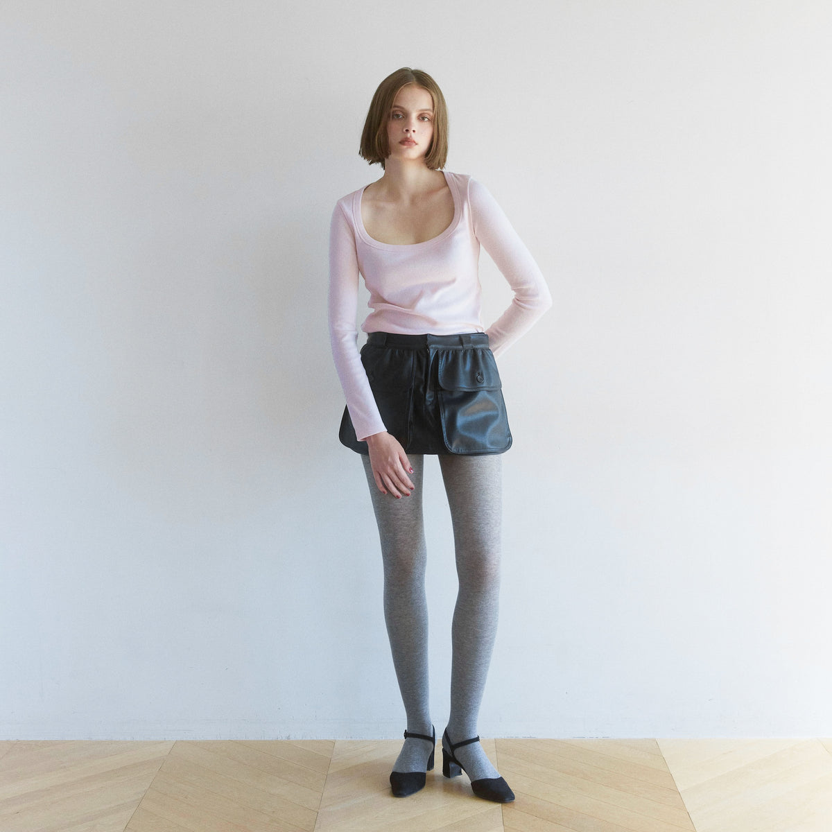 Supima Cotton U-Neck Long Sleeve