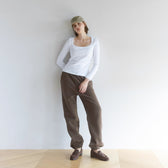 Supima Cotton U-Neck Long Sleeve