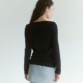 Supima Cotton U-Neck Long Sleeve