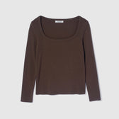 Supima Cotton U-Neck Long Sleeve