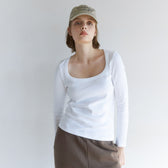 Supima Cotton U-Neck Long Sleeve