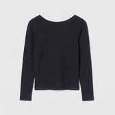 Old Cotton Back U-neck Long-sleeve Top