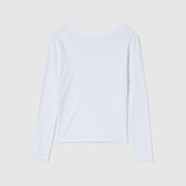 Old Cotton Back U-neck Long-sleeve Top