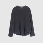 ラウンドヘムLooseワッフルロンT