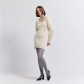 Roving yarn Knitチュニックトップス