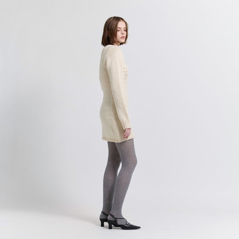Roving Yarn Knit Tunic Top
