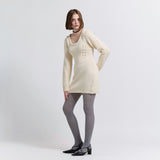 Roving Yarn Knit Tunic Top