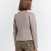 パワーショルダーFrontボタンKnitトップス