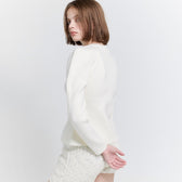 パワーショルダーFrontボタンKnitトップス