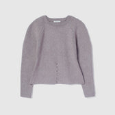 パワーショルダーFrontボタンKnitトップス