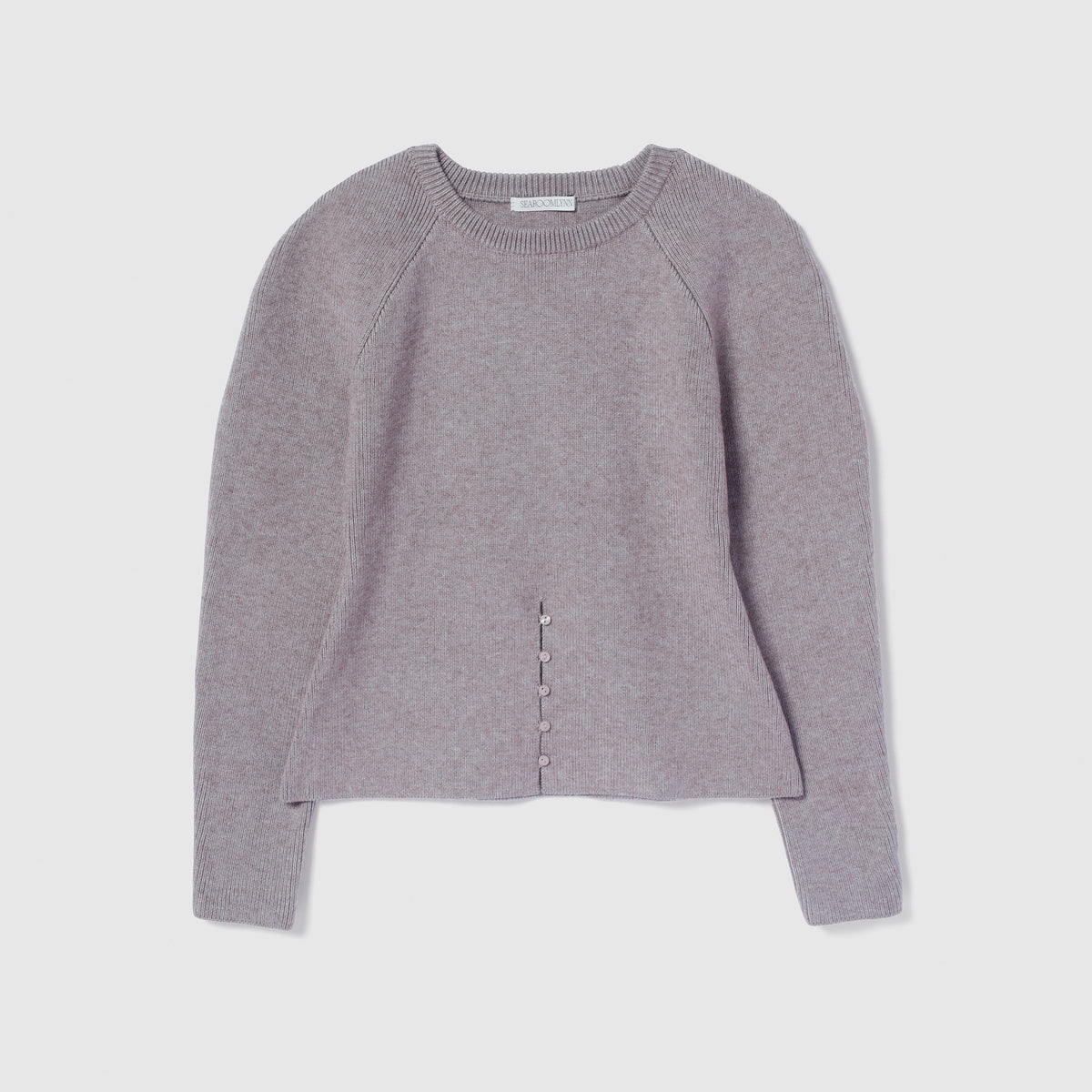 パワーショルダーFrontボタンKnitトップス