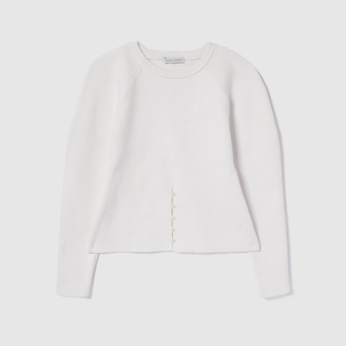 パワーショルダーFrontボタンKnitトップス
