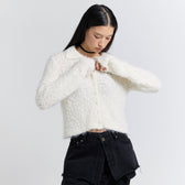 Bubble YarnニットPOLOトップス