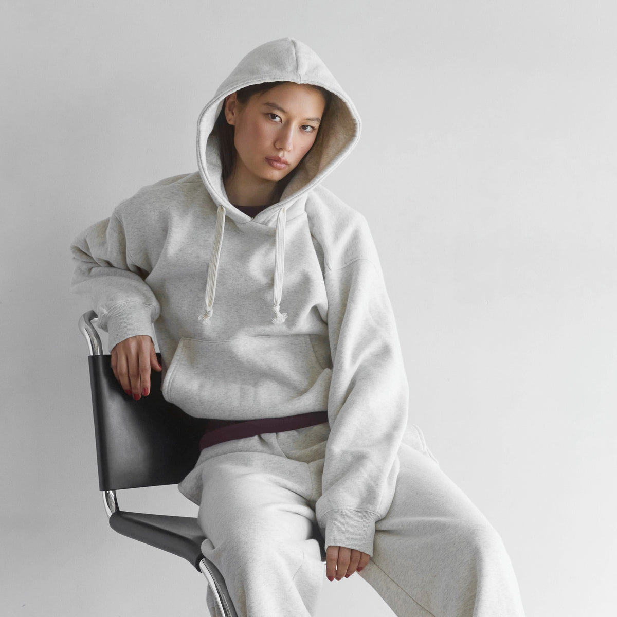 Volume Sweat Short Hoodie Pullover