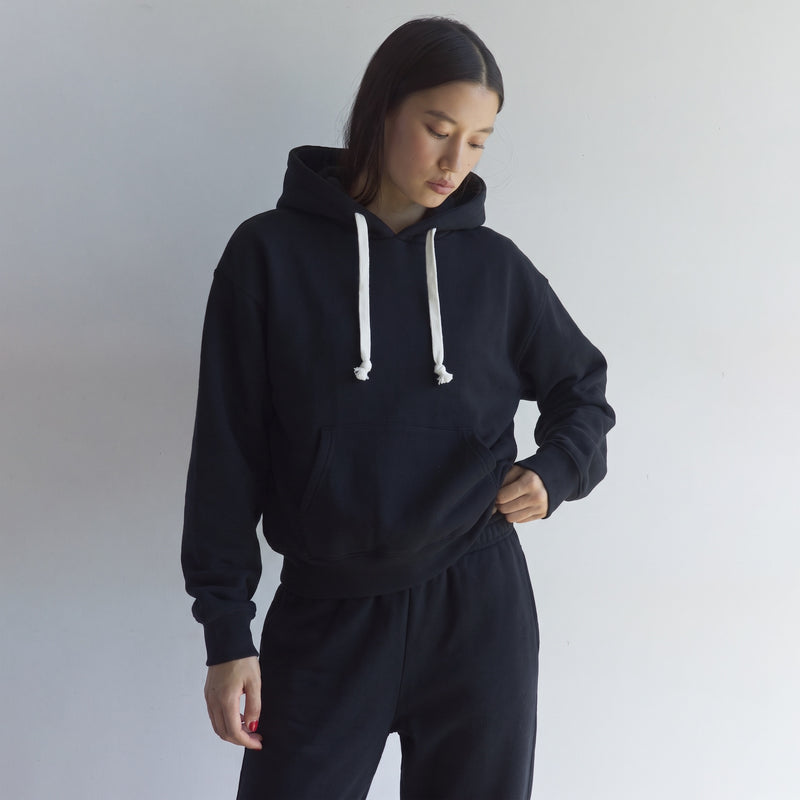 Volume Sweat Short Hoodie Pullover