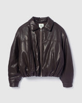 collab ECOレザーボンバージャケット