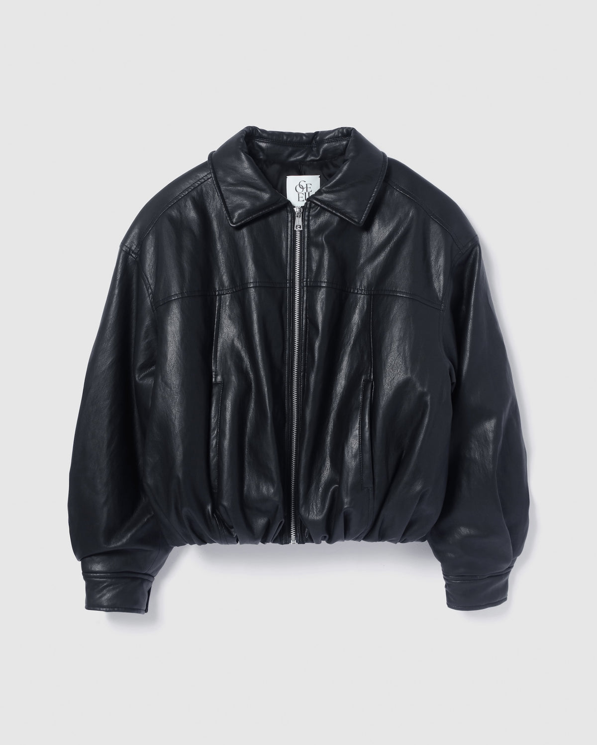 collab ECOレザーボンバージャケット