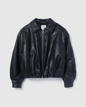 collab ECOレザーボンバージャケット