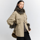 Fur collarドロストフィールドジャケット