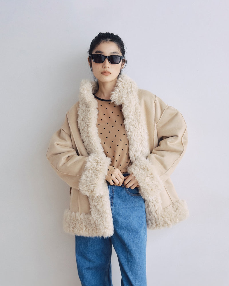 Poodleファーリバーシブルコート