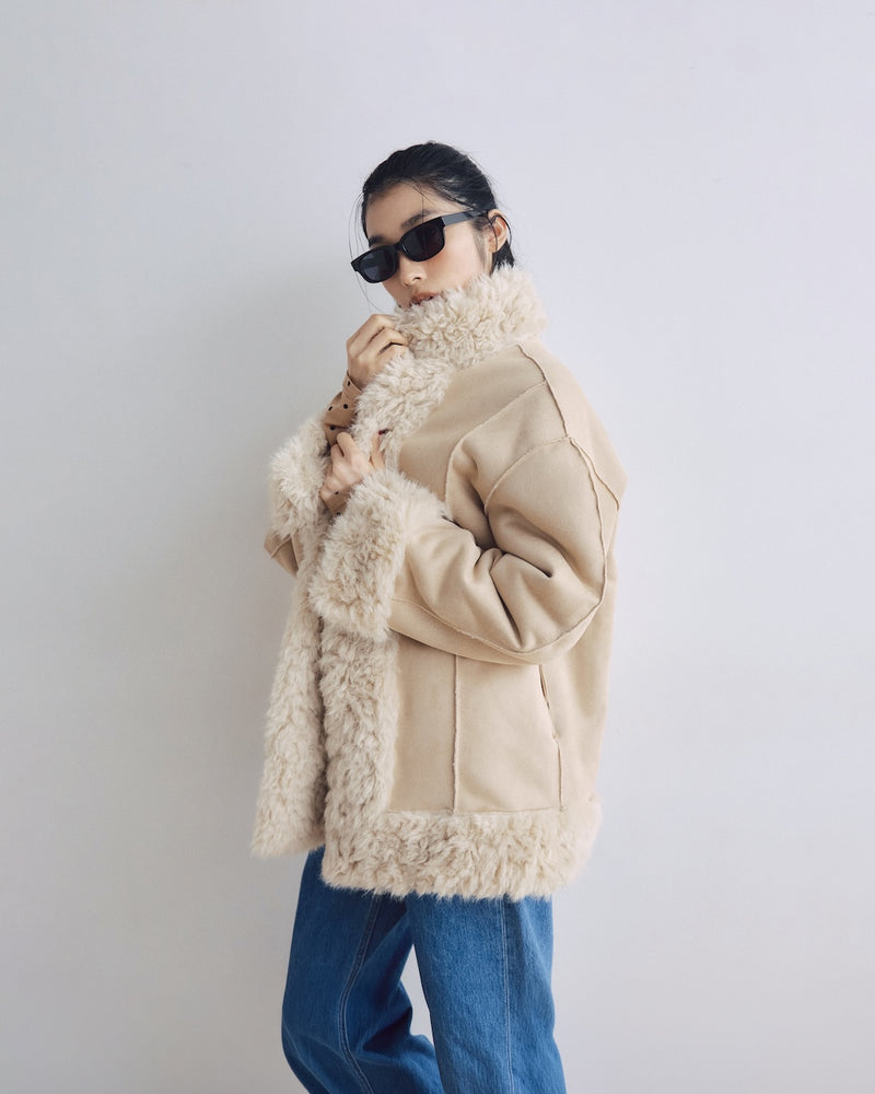 Poodleファーリバーシブルコート