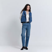 セーラーHoodieクロップドデニムベスト