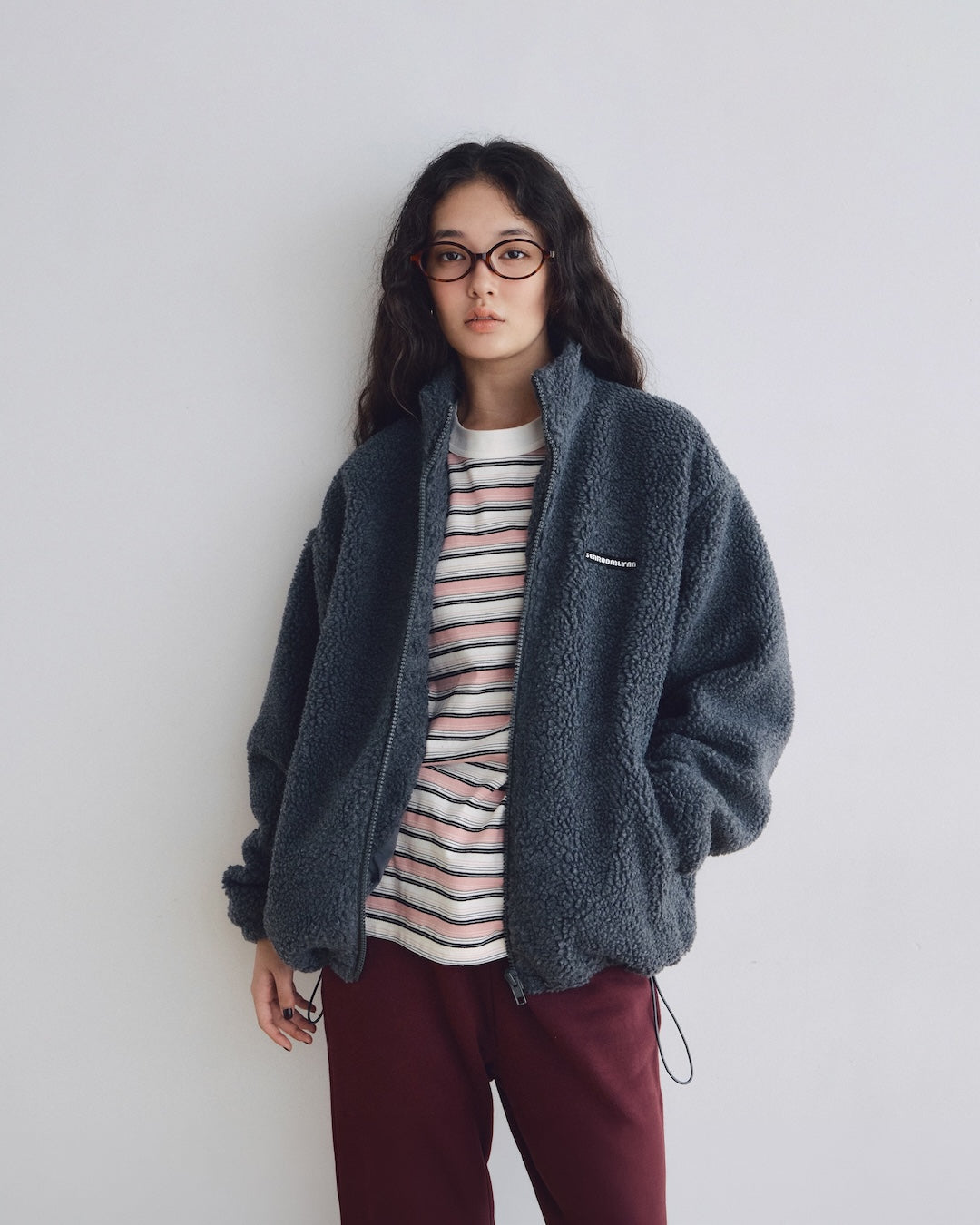 Sherpa Fleece Zip-up Blouson