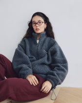 Sherpa Fleece Zip-up Blouson