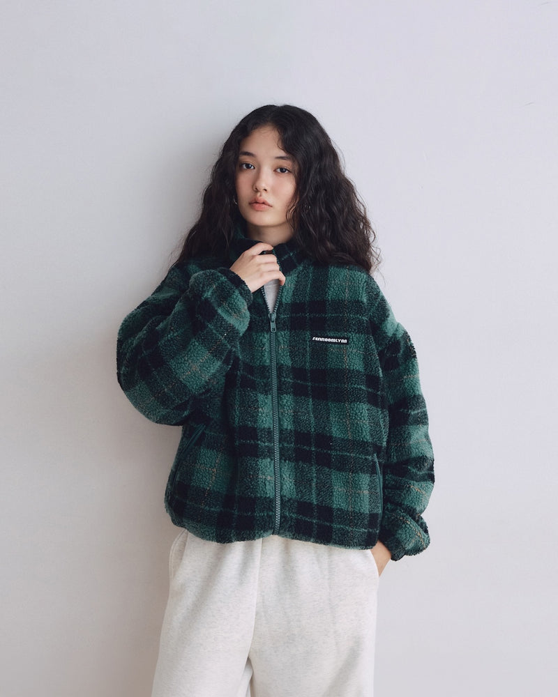 Sherpa Fleece Zip-up Blouson