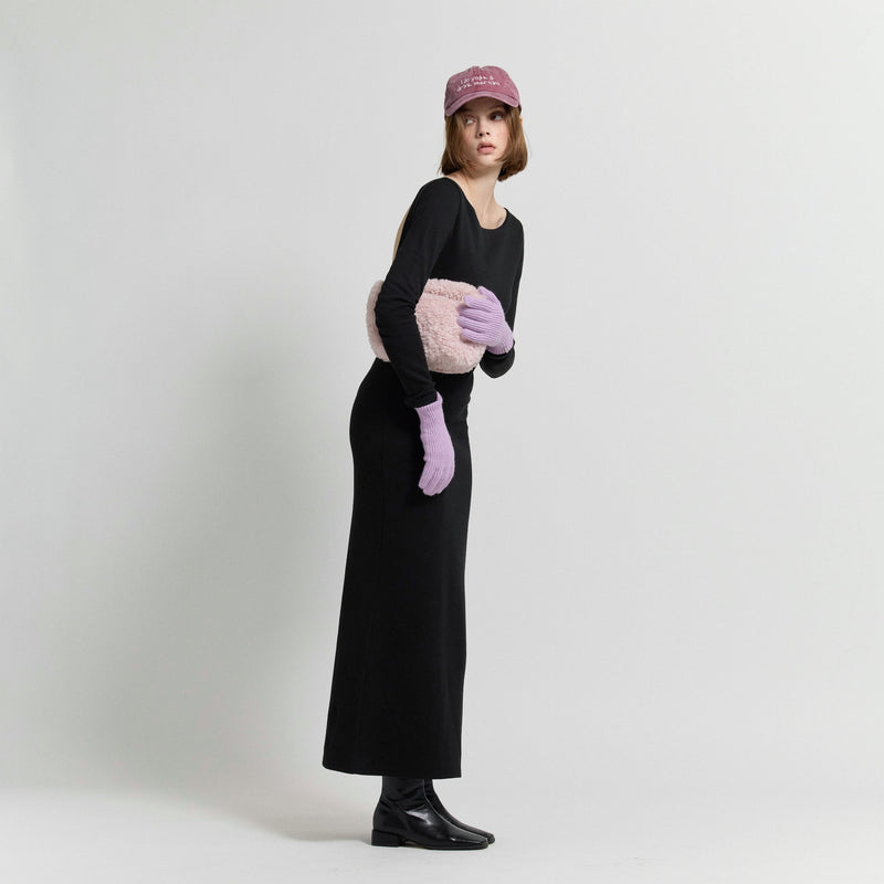 Back open Fitパッドカットワンピース
