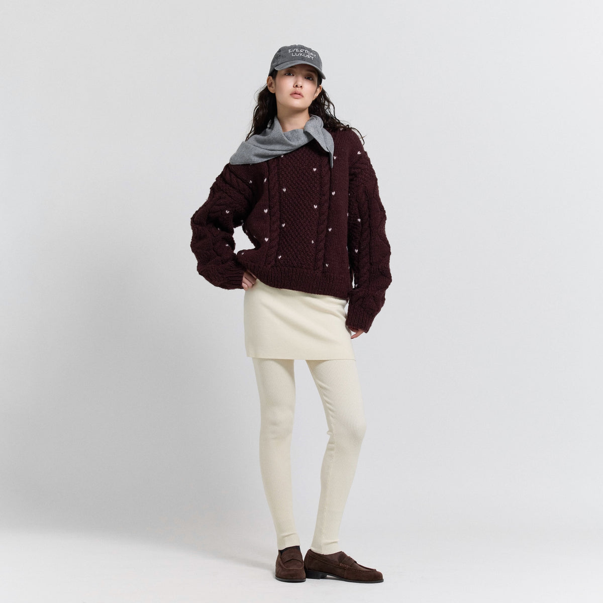 Skirt with Ribbed Leggings