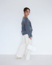 collab BrushedサージTuckスラックス
