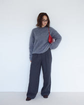collab BrushedサージTuckスラックス
