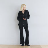 Velour Cord Lace Flare Pants