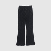 Velour Cord Lace Flare Pants