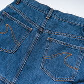 Gathered Denim Skirt
