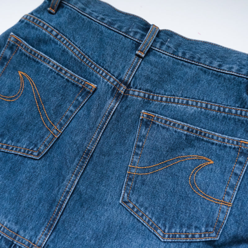 Gathered Denim Skirt