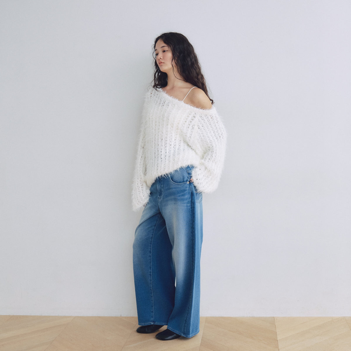 Knit Denim Straight SRN02