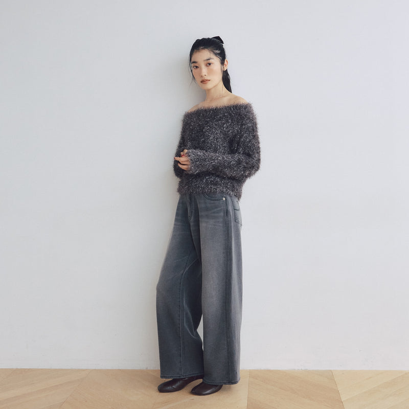 Knit Denim Straight SRN02