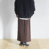 Volume Sweat Slit Long Skirt